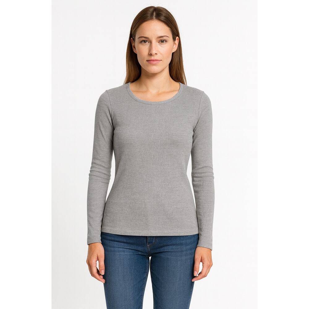 Urban Outfitters Long Sleeve‎ Ribbed Gray Top M